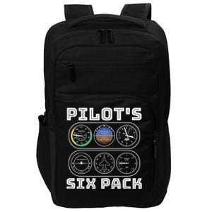 Fun Pilots Sixpack Flight Instruts Six Pack Great Gift Impact Tech Backpack