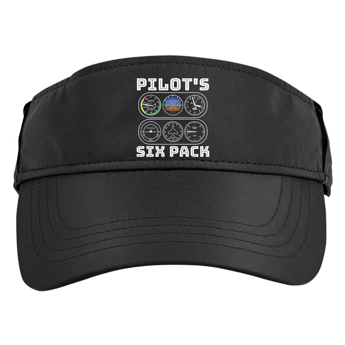 Fun Pilots Sixpack Flight Instruts Six Pack Great Gift Adult Drive Performance Visor