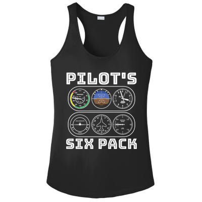 Fun Pilots Sixpack Flight Instruts Six Pack Great Gift Ladies PosiCharge Competitor Racerback Tank