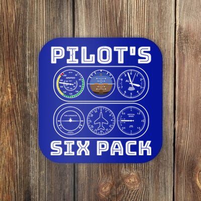 Fun Pilots Sixpack Flight Instruts Six Pack Great Gift Coaster