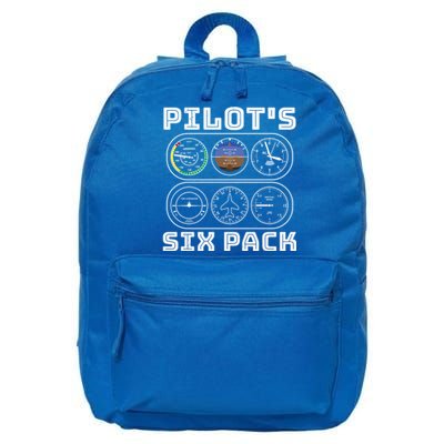 Fun Pilots Sixpack Flight Instruts Six Pack Great Gift 16 in Basic Backpack