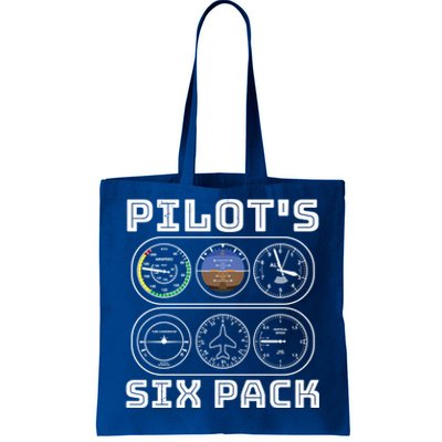 Fun Pilots Sixpack Flight Instruts Six Pack Great Gift Tote Bag