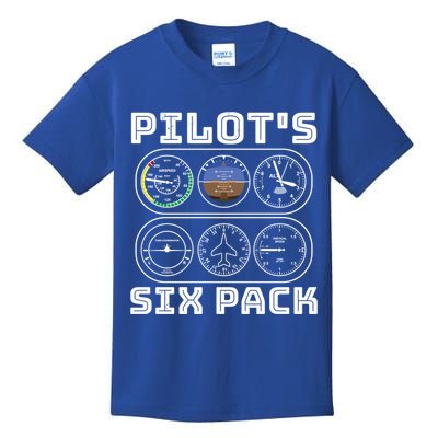 Fun Pilots Sixpack Flight Instruts Six Pack Great Gift Kids T-Shirt