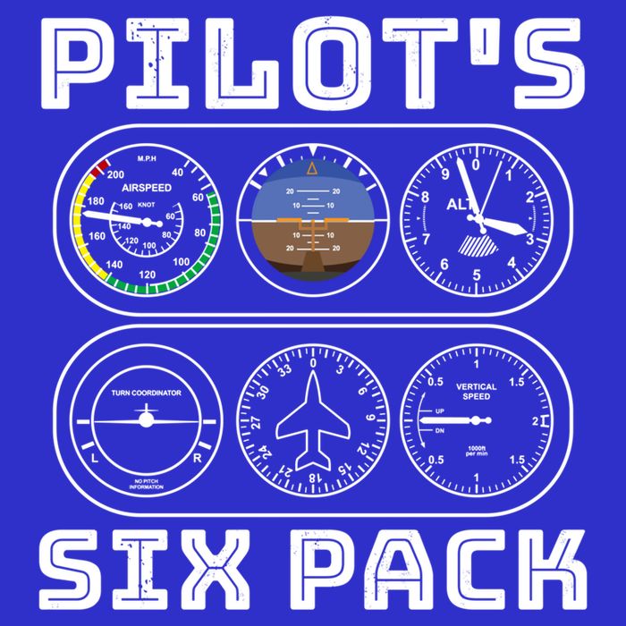Fun Pilots Sixpack Flight Instruts Six Pack Great Gift Zip Tote Bag