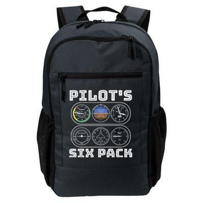 Fun Pilots Sixpack Flight Instruts Six Pack Great Gift Daily Commute Backpack