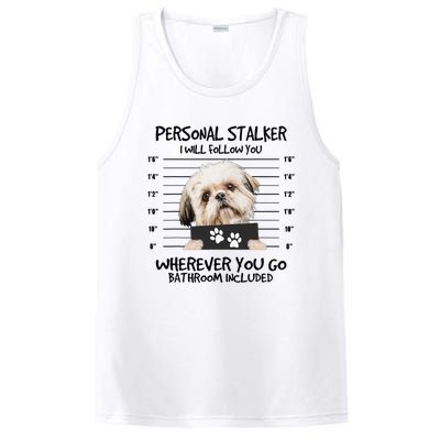 Funny Personal Stalker Shih Tzu Dog Lover PosiCharge Competitor Tank