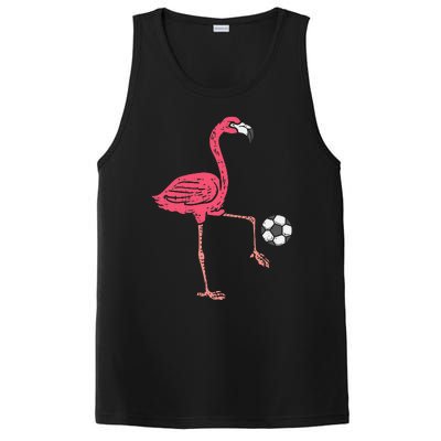 Flamingo Playing Soccer Football Player PosiCharge Competitor Tank