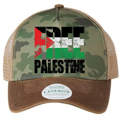 Free Palestine Support Palestine Gaza Jerusalem Legacy Tie Dye Trucker Hat