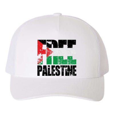 Free Palestine Support Palestine Gaza Jerusalem Yupoong Adult 5-Panel Trucker Hat