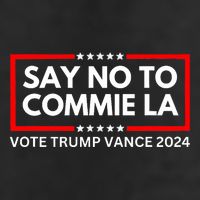 Funny Political Say No To Commie La Vote Trump Vance 2024 7 Panel Mesh Trucker Snapback Hat