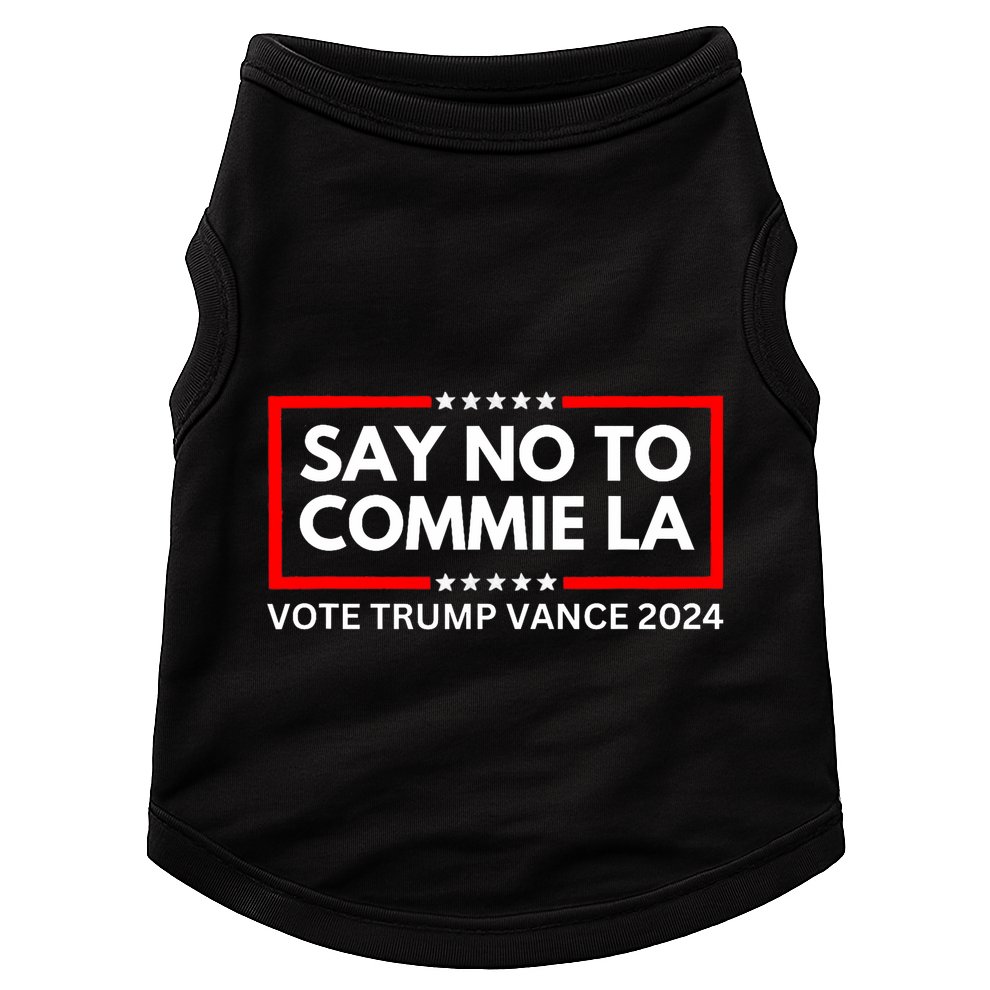 Funny Political Say No To Commie La Vote Trump Vance 2024 Doggie Tank