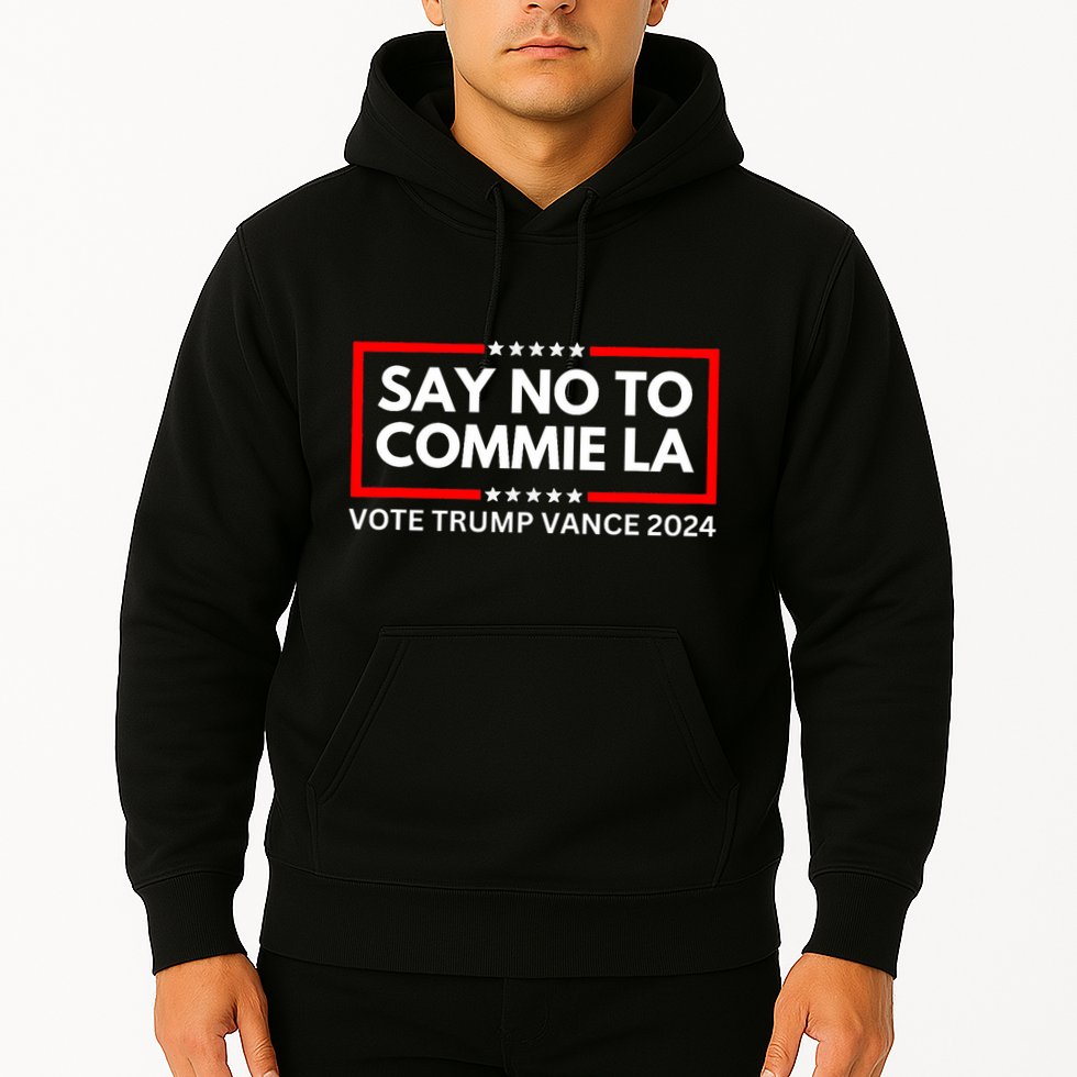 Funny Political Say No To Commie La Vote Trump Vance 2024 Hoodie