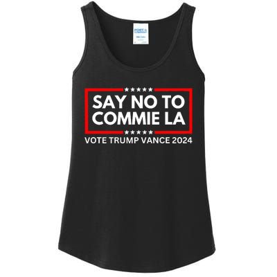 Funny Political Say No To Commie La Vote Trump Vance 2024 Ladies Essential Tank