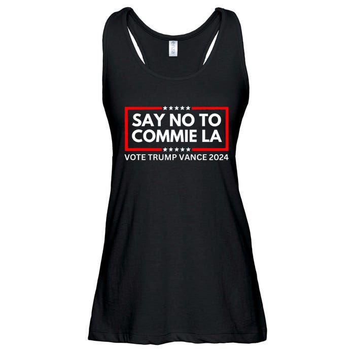 Funny Political Say No To Commie La Vote Trump Vance 2024 Ladies Essential Flowy Tank