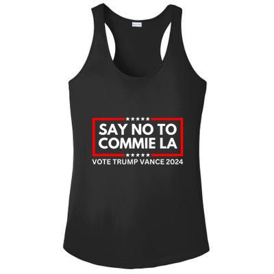 Funny Political Say No To Commie La Vote Trump Vance 2024 Ladies PosiCharge Competitor Racerback Tank