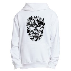 Funny Pitbull Skull Dog Skeleton Halloween Urban Pullover Hoodie