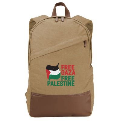 Free Palestine Stand With Palestine Activist Equality Cotton Canvas Backpack