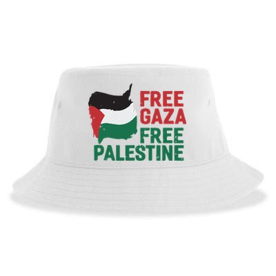 Free Palestine Stand With Palestine Activist Equality Sustainable Bucket Hat