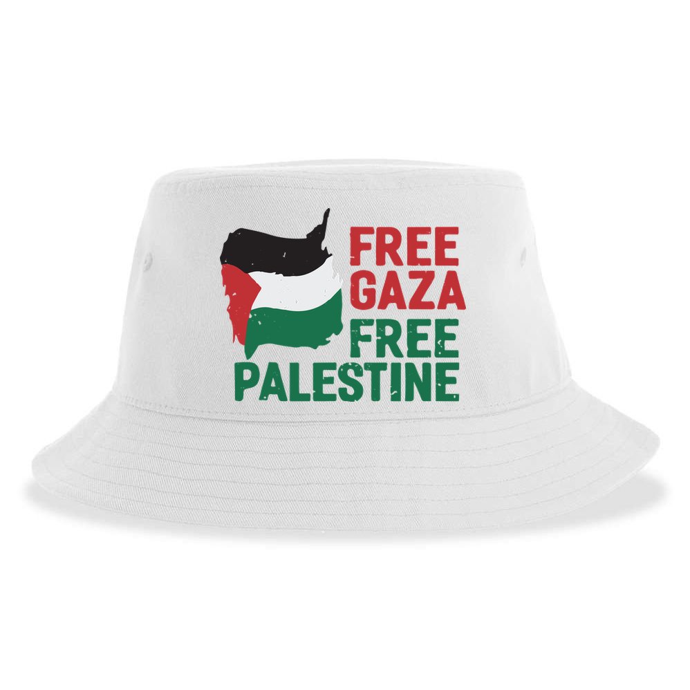 Free Palestine Stand With Palestine Activist Equality Sustainable Bucket Hat