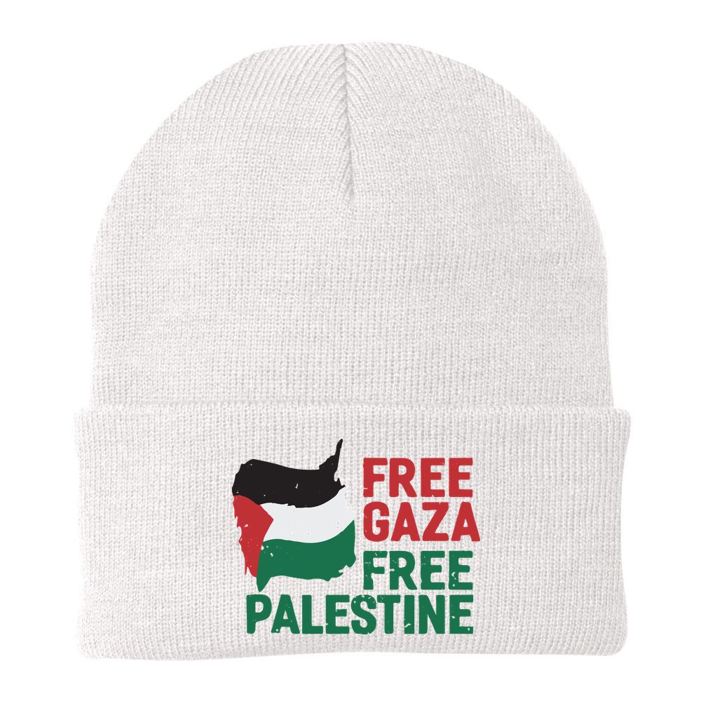 Free Palestine Stand With Palestine Activist Equality Beanie