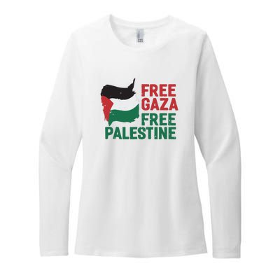 Free Palestine Stand With Palestine Activist Equality Womens CVC Long Sleeve Shirt