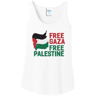 Free Palestine Stand With Palestine Activist Equality Ladies Essential Tank