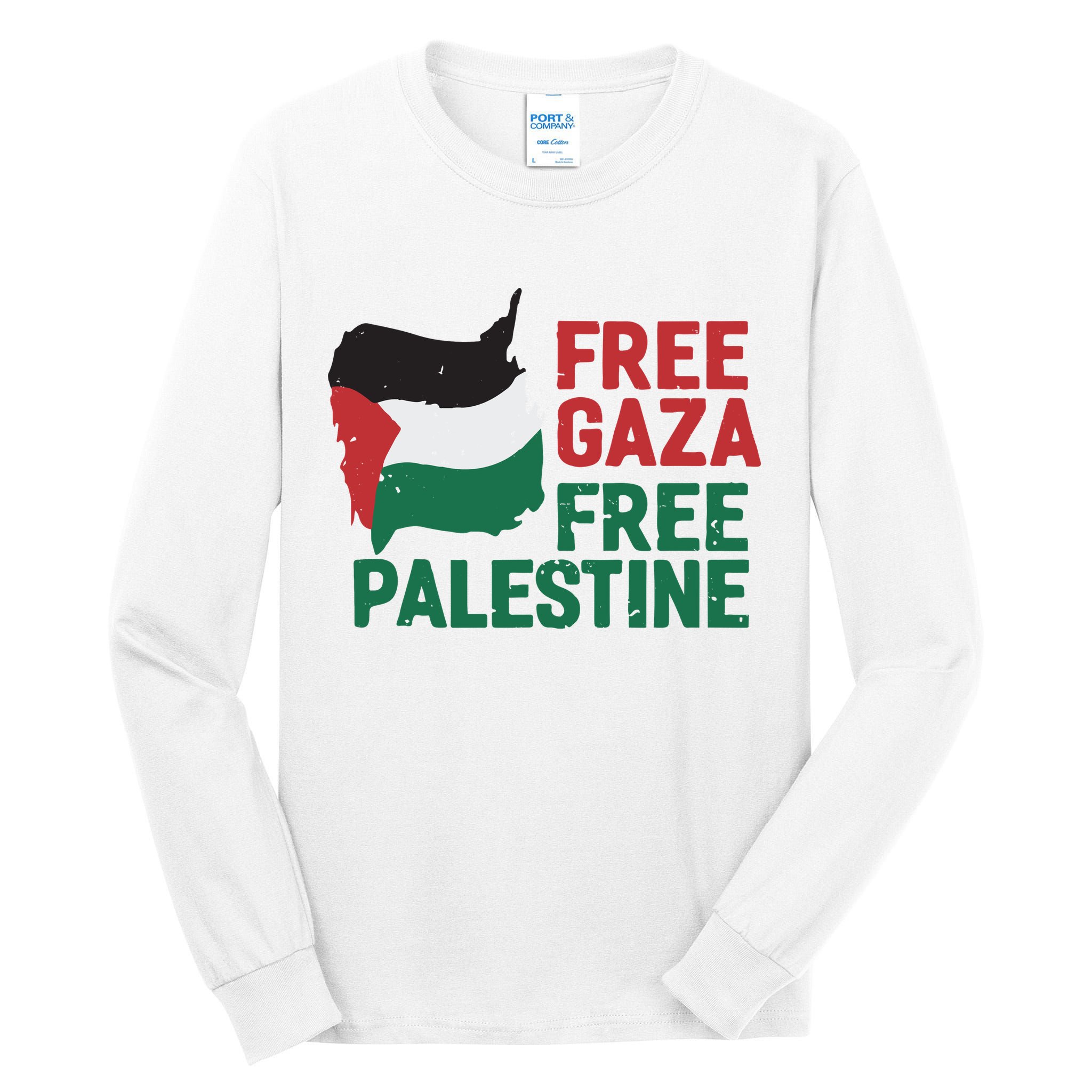 Free Palestine Stand With Palestine Activist Equality Tall Long Sleeve T-Shirt