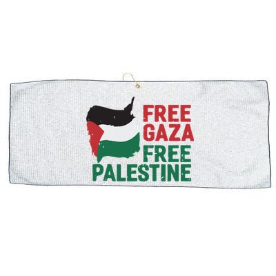 Free Palestine Stand With Palestine Activist Equality Large Microfiber Waffle Golf Towel