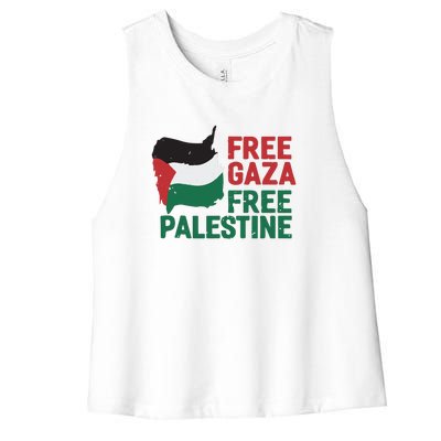 Free Palestine Stand With Palestine Activist Equality Women's Racerback Cropped Tank