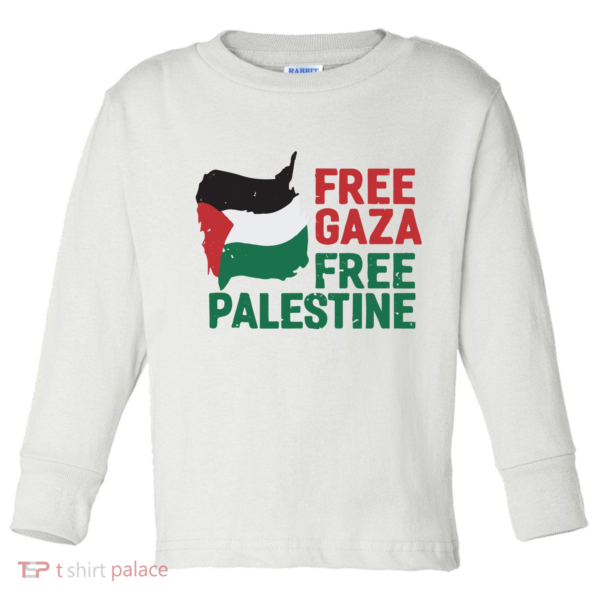 Free Palestine Stand With Palestine Activist Equality Toddler Long Sleeve Shirt