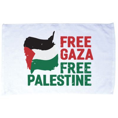 Free Palestine Stand With Palestine Activist Equality Microfiber Hand Towel