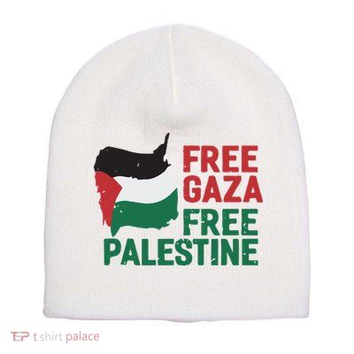 Free Palestine Stand With Palestine Activist Equality Short Acrylic Beanie