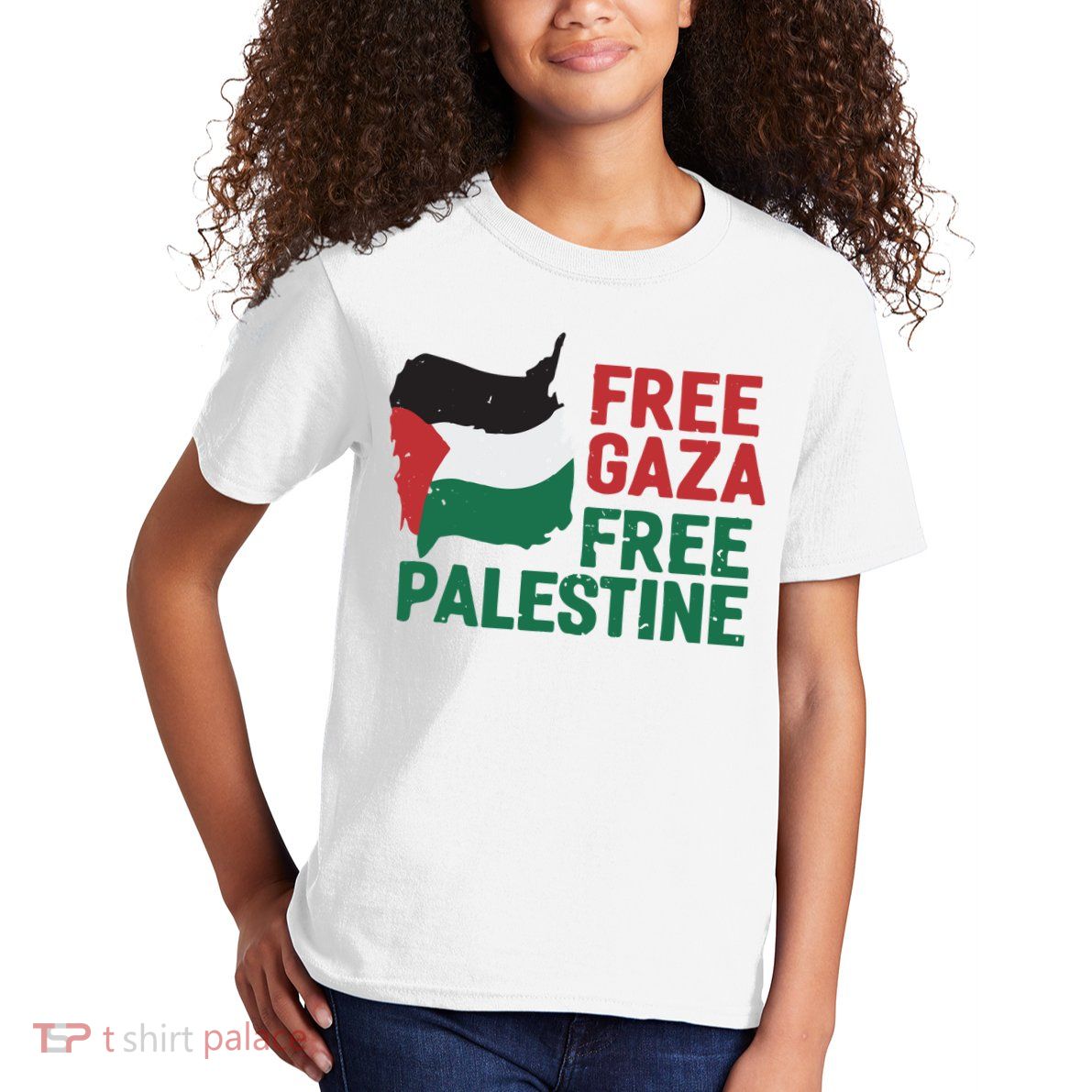 Free Palestine Stand With Palestine Activist Equality Kids T-Shirt