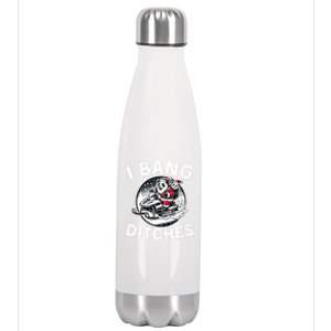 Funny Panda Snowmobiling Christmas Funny Winter Sports Cool Gift Stainless Steel Insulated Water Bottle