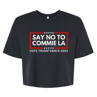 Funny Political Say No To Commie La Vote Trump Vance 2024 Bella+Canvas Jersey Crop Tee