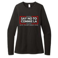 Funny Political Say No To Commie La Vote Trump Vance 2024 Womens CVC Long Sleeve Shirt