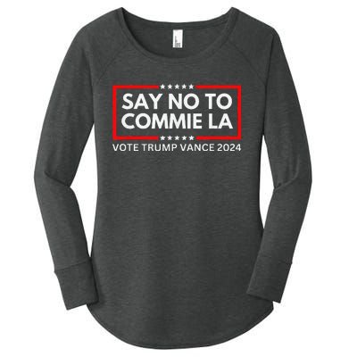 Funny Political Say No To Commie La Vote Trump Vance 2024 Women's Perfect Tri Tunic Long Sleeve Shirt