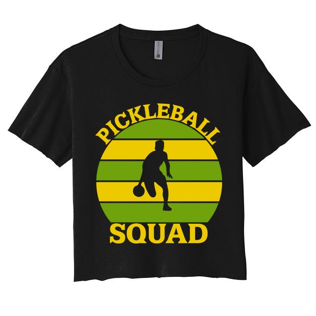 Funny Pickleball Squad Sport Gift For Pickleball Team Crop Top