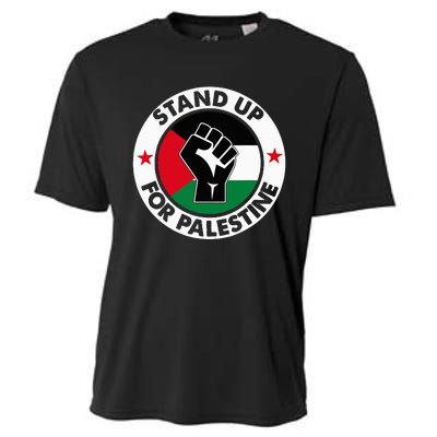 Free Palestine Stand up For Palestine Cooling Performance Crew T-Shirt