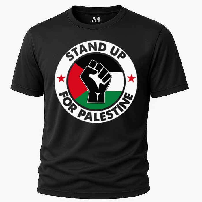 Free Palestine Stand up For Palestine Cooling Performance Crew T-Shirt