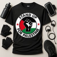 Free Palestine Stand up For Palestine Cooling Performance Crew T-Shirt