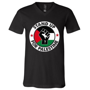 Free Palestine Stand up For Palestine V-Neck T-Shirt