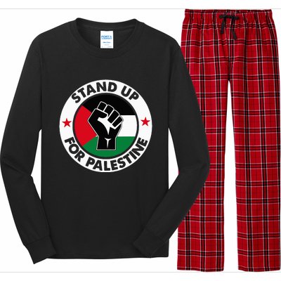 Free Palestine Stand up For Palestine Long Sleeve Pajama Set