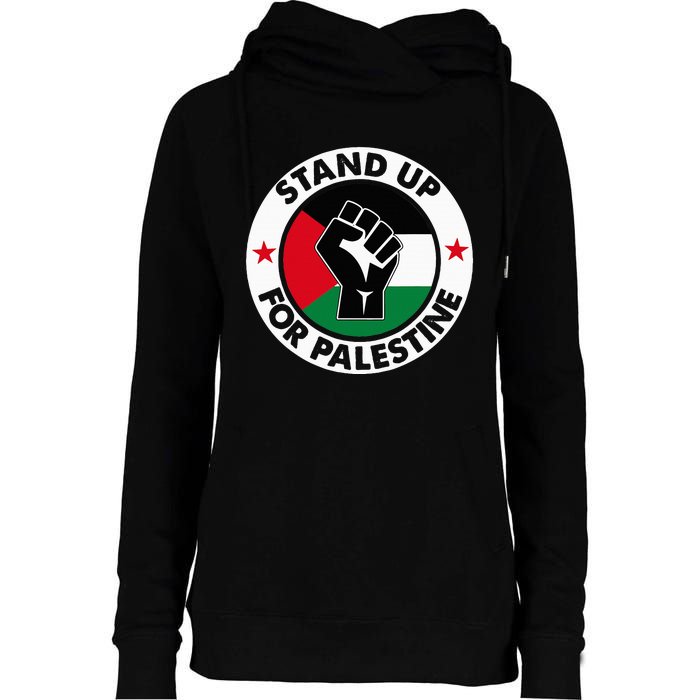 Free Palestine Stand up For Palestine Womens Funnel Neck Pullover Hood