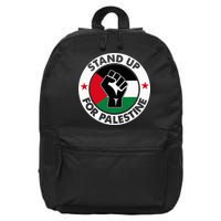 Free Palestine Stand up For Palestine 16 in Basic Backpack