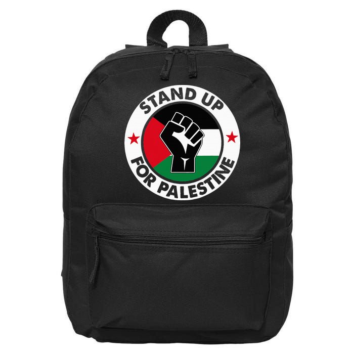Free Palestine Stand up For Palestine 16 in Basic Backpack