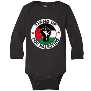 Free Palestine Stand up For Palestine Baby Long Sleeve Bodysuit