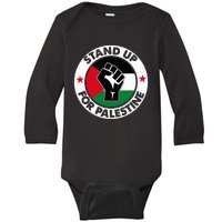 Free Palestine Stand up For Palestine Baby Long Sleeve Bodysuit