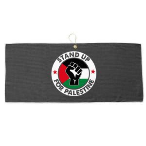 Free Palestine Stand up For Palestine Large Microfiber Waffle Golf Towel