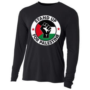 Free Palestine Stand up For Palestine Cooling Performance Long Sleeve Crew